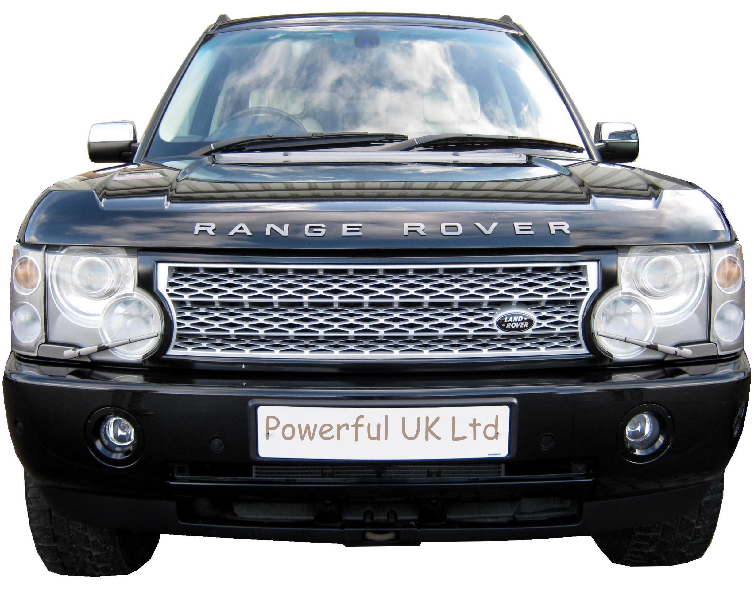 Black Silver SUPERCHARGED grille for Range Rover L322 0305 Vogue SE
